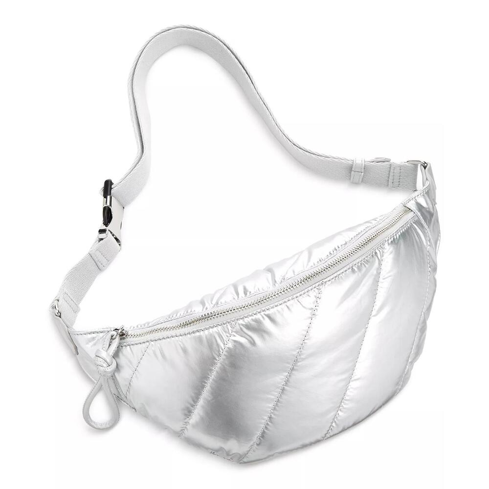 On 34th Nylon Metallic Belt Bag – Silver